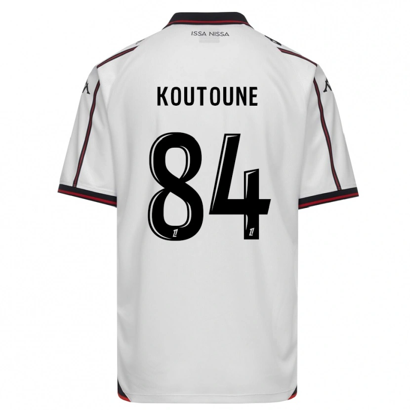 Danxen Mujer Camiseta Hamza Koutoune #84 Negro Blanco 2ª Equipación 2026/27 La Camisa México