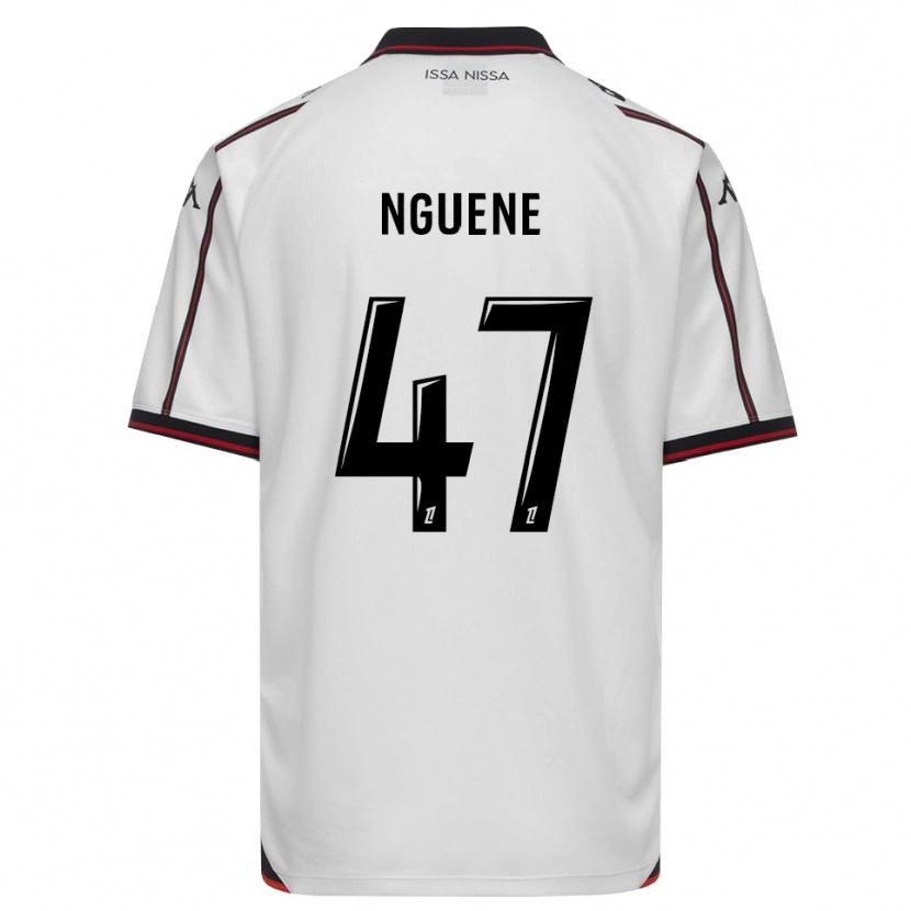 Danxen Mujer Camiseta Bernard Nguene #47 Negro Blanco 2ª Equipación 2026/27 La Camisa México