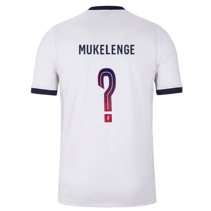 Danxen Mujer Camiseta Christ Mukelenge #0 Blanco Negro Rojo 2ª Equipación 2026/27 La Camisa México