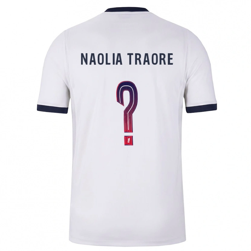 Danxen Mujer Camiseta Naolia Traore #0 Blanco Negro Rojo 2ª Equipación 2026/27 La Camisa México