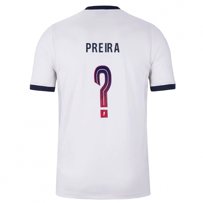 Danxen Mujer Camiseta Bruno Preira #0 Blanco Negro Rojo 2ª Equipación 2026/27 La Camisa México