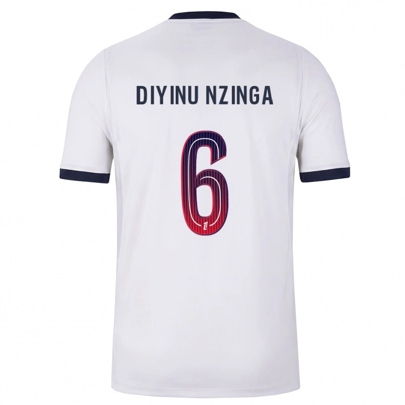 Danxen Mujer Camiseta Vainqueur Nzinga #6 Blanco Negro Rojo 2ª Equipación 2026/27 La Camisa México