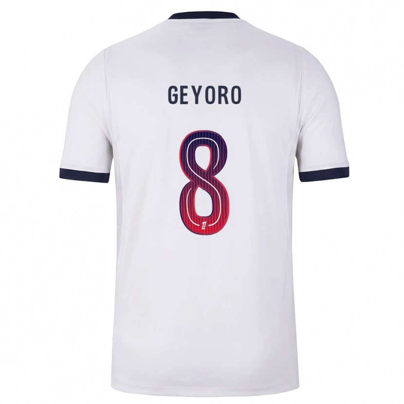 Danxen Mujer Camiseta Grace Geyoro #8 Blanco Negro Rojo 2ª Equipación 2026/27 La Camisa México
