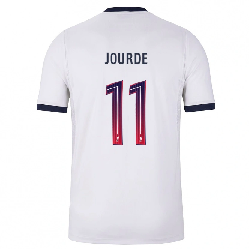 Danxen Mujer Camiseta Florianne Jourde #11 Blanco Negro Rojo 2ª Equipación 2026/27 La Camisa México