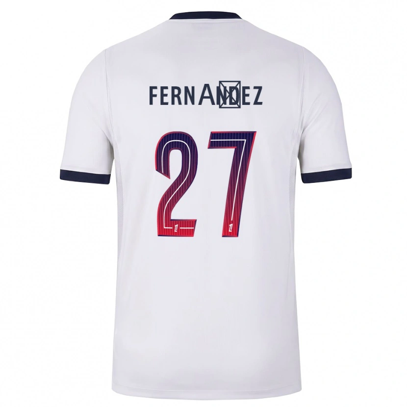 Danxen Mujer Camiseta Dro Fernández #27 Blanco Negro Rojo 2ª Equipación 2026/27 La Camisa México