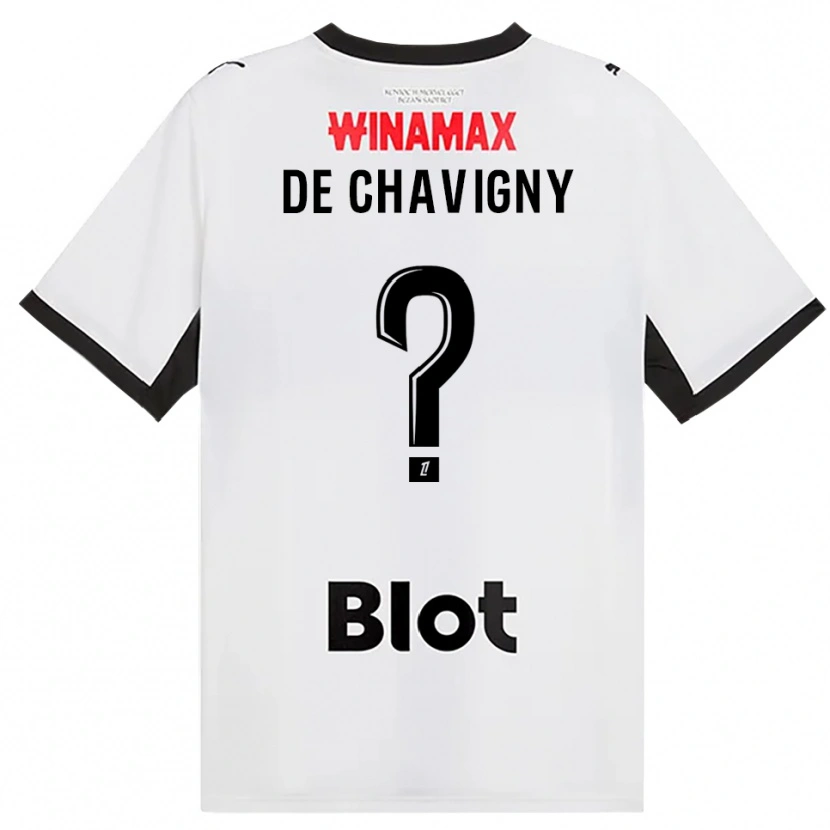 Danxen Mujer Camiseta Melric De Chavigny #0 Negro Blanco Rojo 2ª Equipación 2026/27 La Camisa México