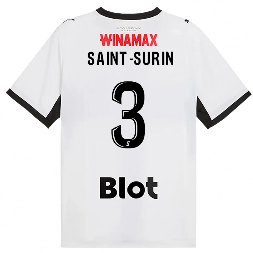 Danxen Mujer Camiseta Rio Saint-Surin #3 Negro Blanco Rojo 2ª Equipación 2026/27 La Camisa México
