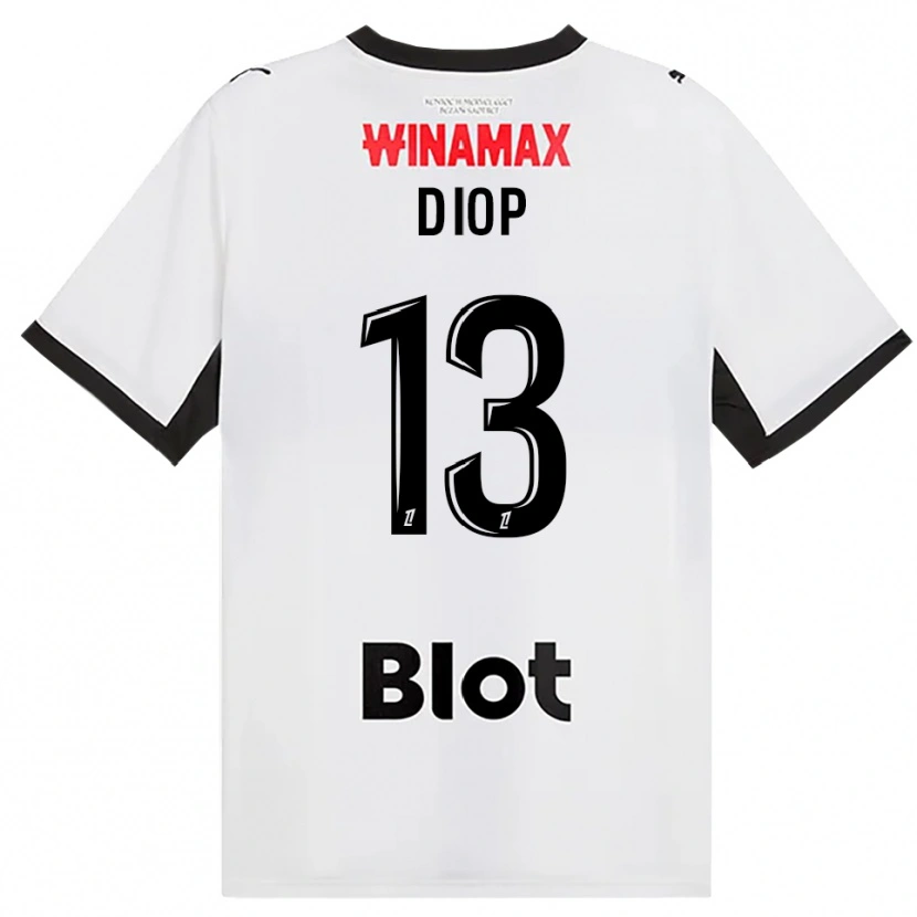 Danxen Mujer Camiseta Noham Diop #13 Negro Blanco Rojo 2ª Equipación 2026/27 La Camisa México