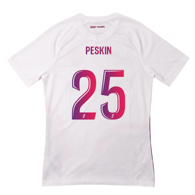 Danxen Mujer Camiseta Kelso Peskin #25 Blanco Rosa Morado 2ª Equipación 2026/27 La Camisa México