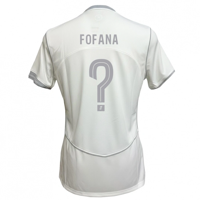 Danxen Mujer Camiseta N'faly Fofana #0 Blanco Gris 2ª Equipación 2026/27 La Camisa México