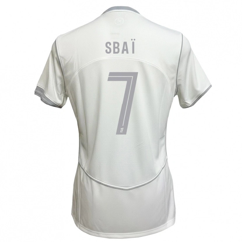 Danxen Mujer Camiseta Amine Sbaï #7 Blanco Gris 2ª Equipación 2026/27 La Camisa México