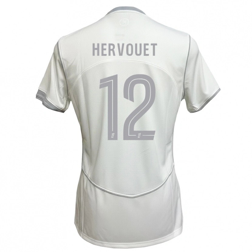 Danxen Mujer Camiseta Vasco Hervouet #12 Blanco Gris 2ª Equipación 2026/27 La Camisa México