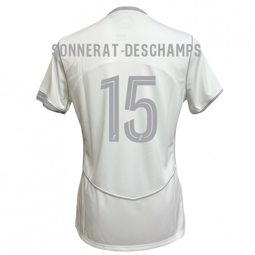 Danxen Mujer Camiseta Nattio Sonnerat #15 Blanco Gris 2ª Equipación 2026/27 La Camisa México