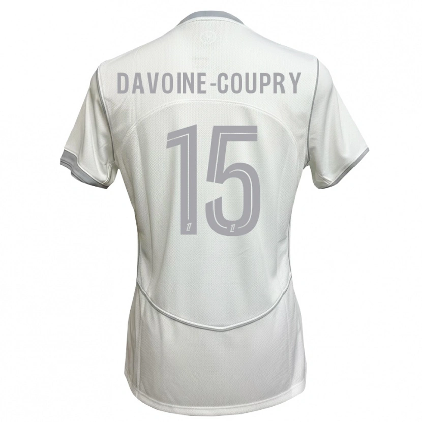 Danxen Mujer Camiseta Eliot Davoine-Coupry #15 Blanco Gris 2ª Equipación 2026/27 La Camisa México