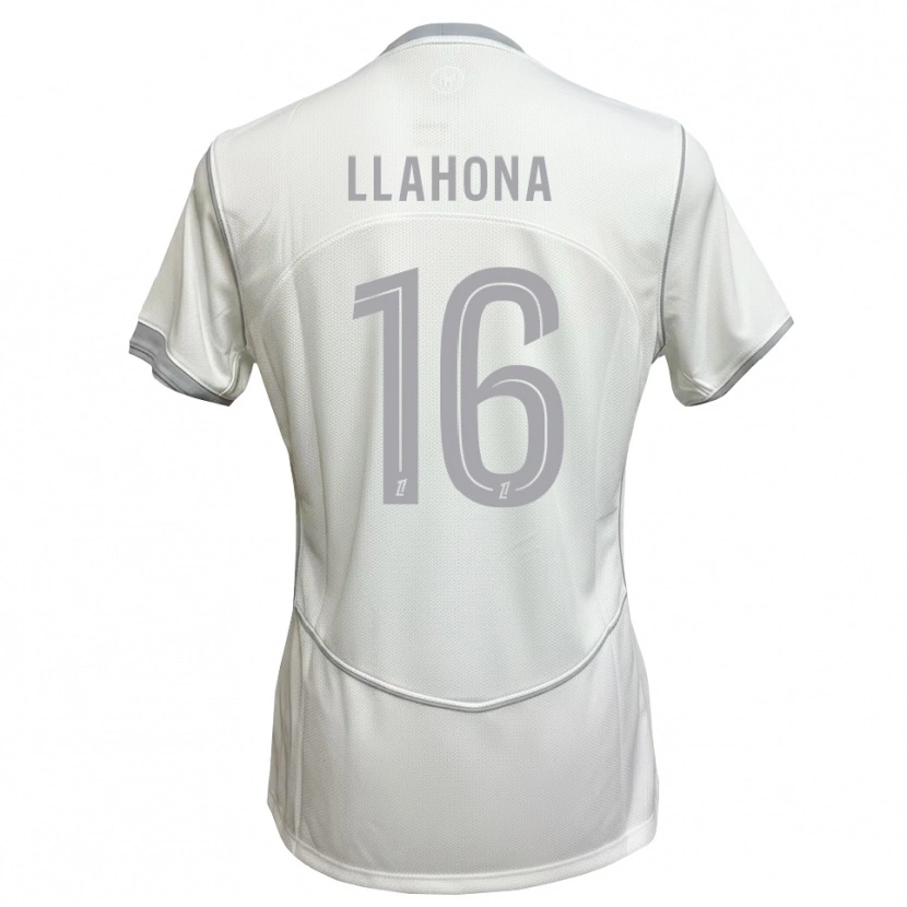 Danxen Mujer Camiseta Yann Llahona #16 Blanco Gris 2ª Equipación 2026/27 La Camisa México