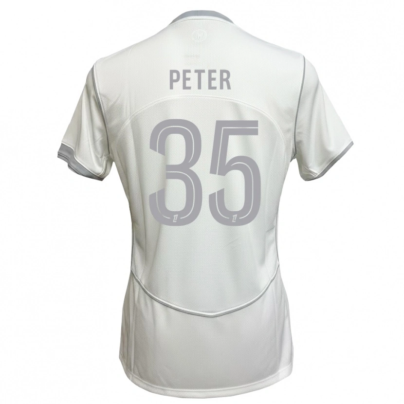 Danxen Mujer Camiseta Prosper Peter #35 Blanco Gris 2ª Equipación 2026/27 La Camisa México