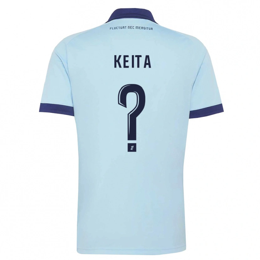 Danxen Mujer Camiseta Djibril Keita #0 Azul Aciano Negro 2ª Equipación 2026/27 La Camisa México