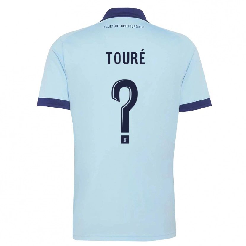Danxen Mujer Camiseta Kaïs Touré #0 Azul Aciano Negro 2ª Equipación 2026/27 La Camisa México
