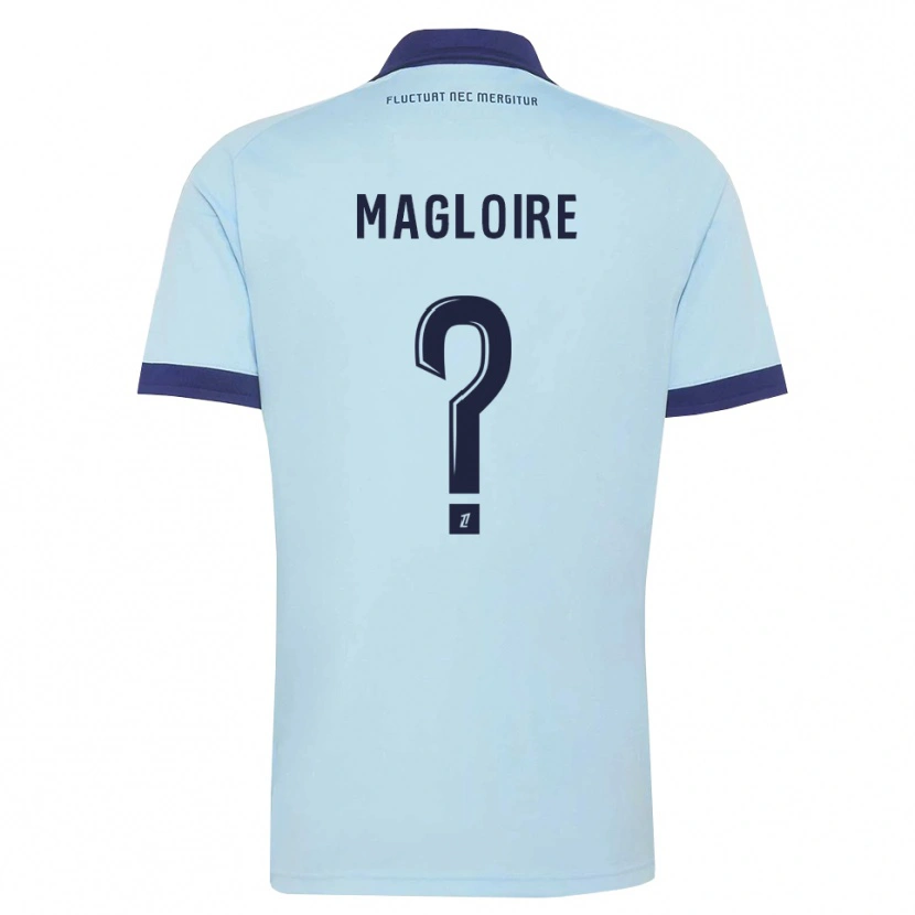 Danxen Mujer Camiseta Nathanaël Magloire #0 Azul Aciano Negro 2ª Equipación 2026/27 La Camisa México