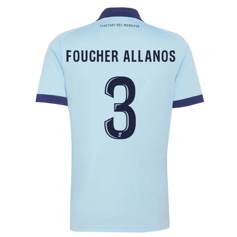 Danxen Mujer Camiseta Ismaël Foucher Allanos #3 Azul Aciano Negro 2ª Equipación 2026/27 La Camisa México