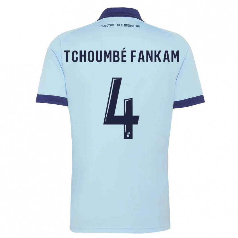 Danxen Mujer Camiseta Erwan Tchoumbé Fankam #4 Azul Aciano Negro 2ª Equipación 2026/27 La Camisa México