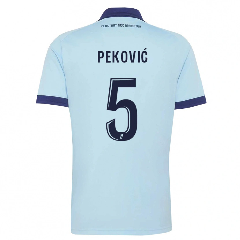 Danxen Mujer Camiseta Aleksa Peković #5 Azul Aciano Negro 2ª Equipación 2026/27 La Camisa México