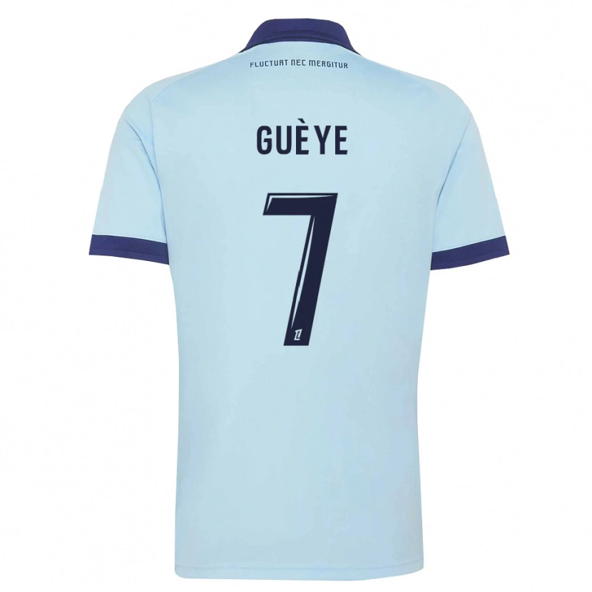 Danxen Mujer Camiseta Siny Guèye #7 Azul Aciano Negro 2ª Equipación 2026/27 La Camisa México