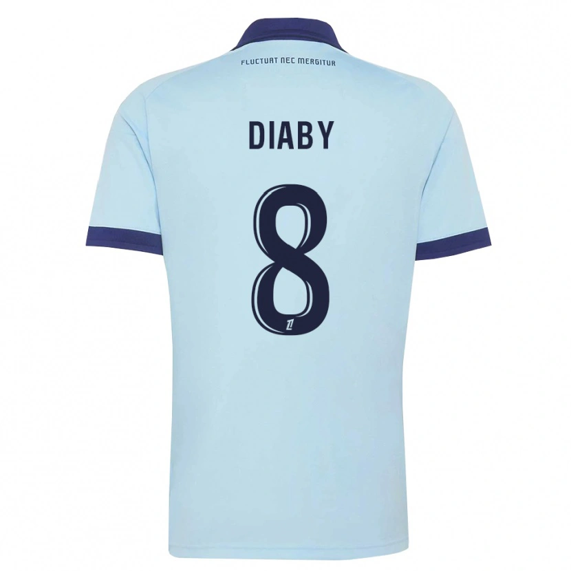Danxen Mujer Camiseta Aboubakar Diaby #8 Azul Aciano Negro 2ª Equipación 2026/27 La Camisa México