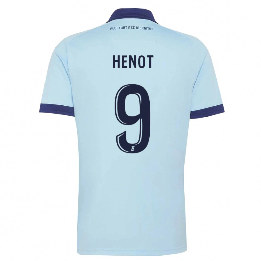 Danxen Mujer Camiseta Kaïs Henot #9 Azul Aciano Negro 2ª Equipación 2026/27 La Camisa México