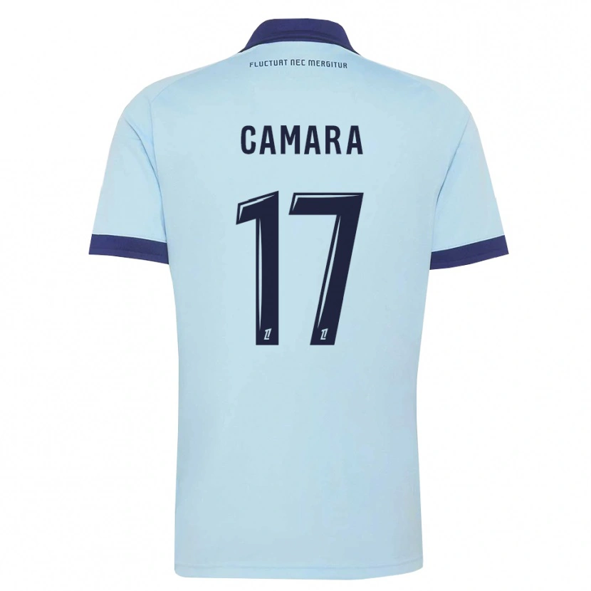 Danxen Mujer Camiseta Adama Camara #17 Azul Aciano Negro 2ª Equipación 2026/27 La Camisa México