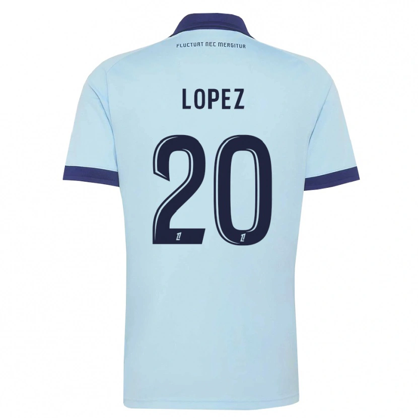 Danxen Mujer Camiseta Julien Lopez #20 Azul Aciano Negro 2ª Equipación 2026/27 La Camisa México