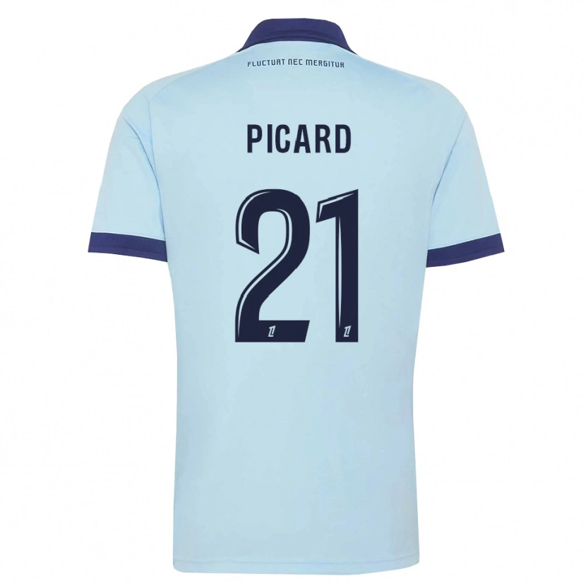 Danxen Mujer Camiseta Océane Picard #21 Azul Aciano Negro 2ª Equipación 2026/27 La Camisa México
