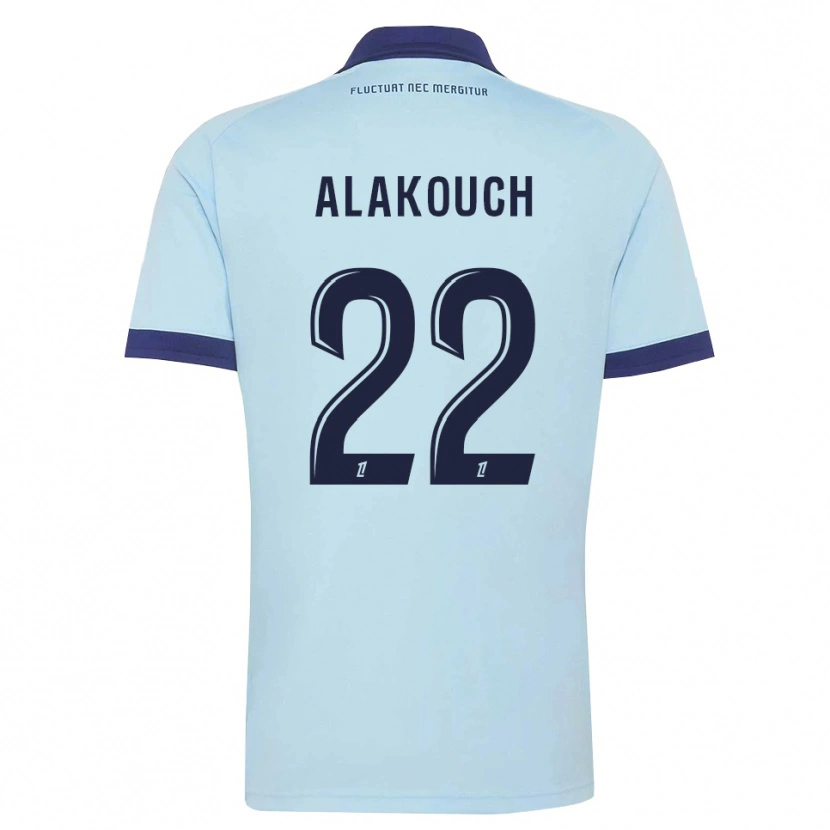 Danxen Mujer Camiseta Sofiane Alakouch #22 Azul Aciano Negro 2ª Equipación 2026/27 La Camisa México