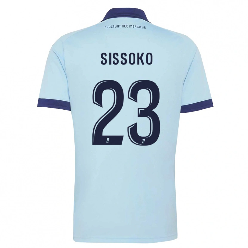 Danxen Mujer Camiseta Teninsoun Sissoko #23 Azul Aciano Negro 2ª Equipación 2026/27 La Camisa México