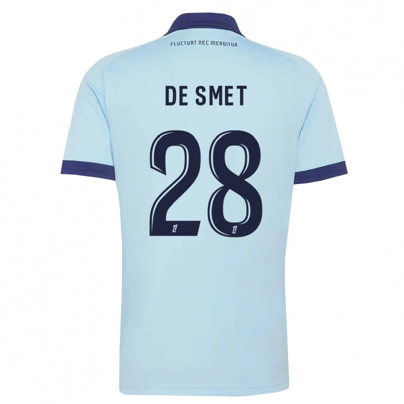 Danxen Mujer Camiseta Thibault De Smet #28 Azul Aciano Negro 2ª Equipación 2026/27 La Camisa México