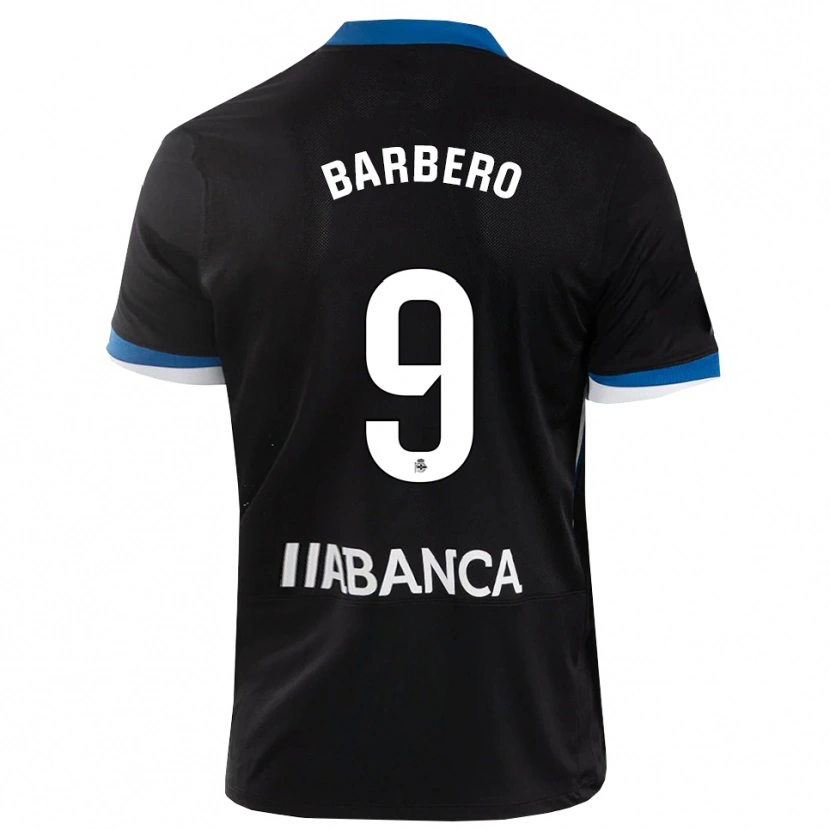 Danxen Mujer Camiseta Iván Barbero #9 Negro Azul Blanco 2ª Equipación 2026/27 La Camisa México