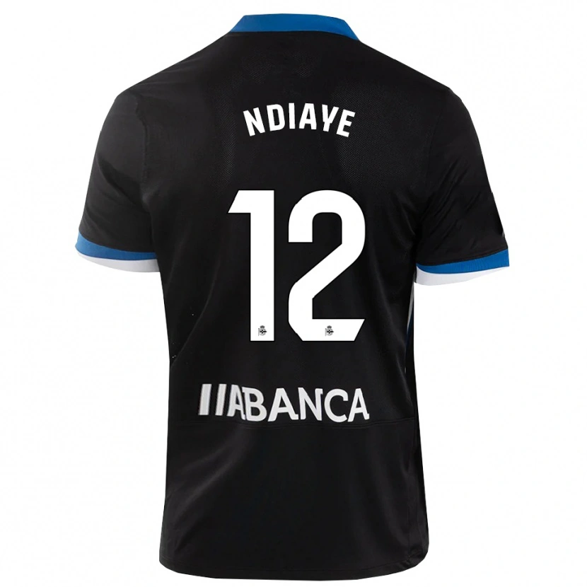 Danxen Mujer Camiseta Malick Ndiaye #12 Negro Azul Blanco 2ª Equipación 2026/27 La Camisa México