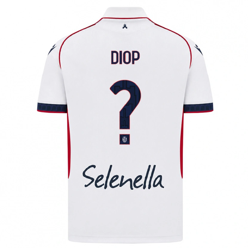 Danxen Mujer Camiseta Saer Diop #0 Blanco Rojo Azul Real 2ª Equipación 2026/27 La Camisa México