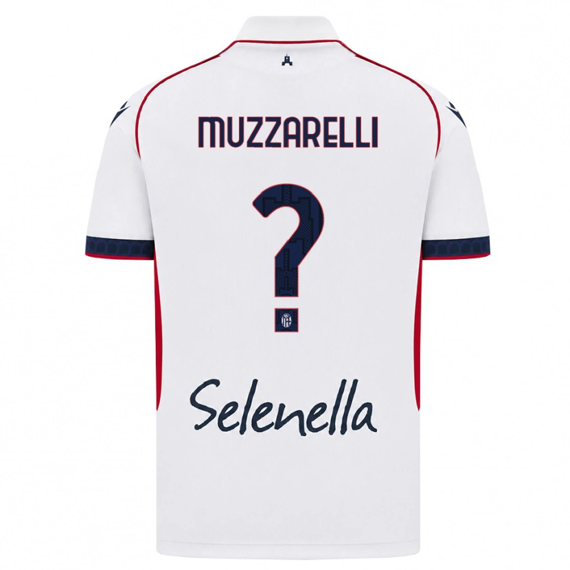 Danxen Mujer Camiseta Lorenzo Muzzarelli #0 Blanco Rojo Azul Real 2ª Equipación 2026/27 La Camisa México