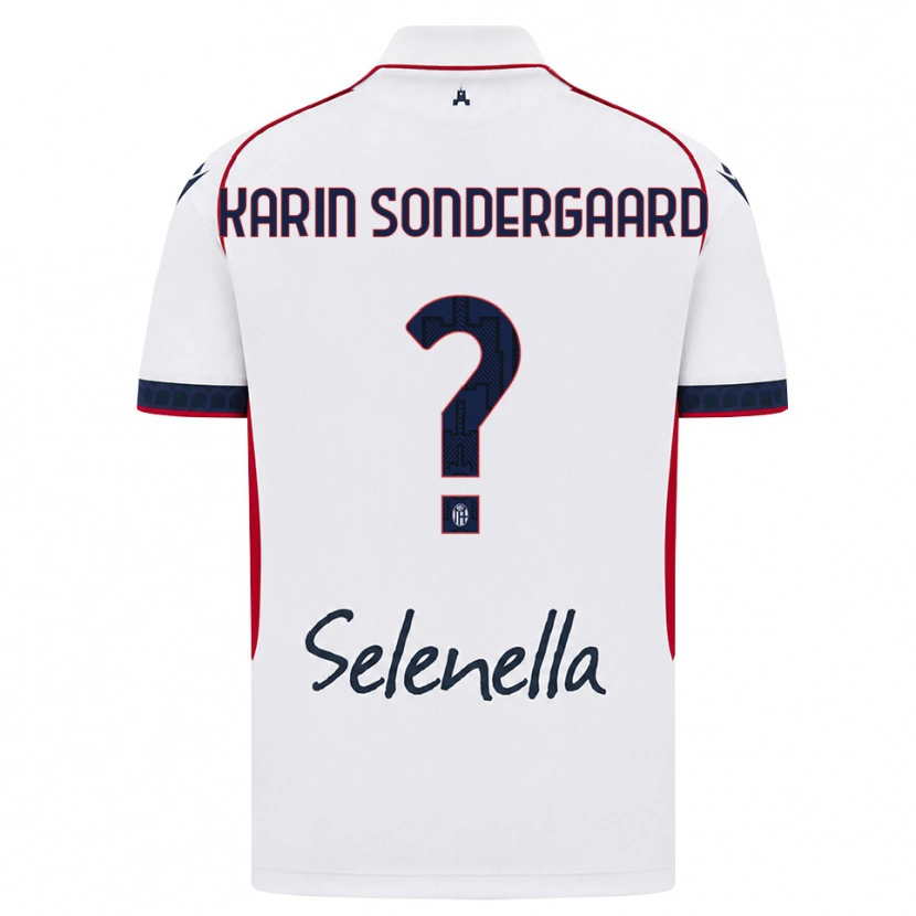 Danxen Mujer Camiseta Alice Karin Sondergaard #0 Blanco Rojo Azul Real 2ª Equipación 2026/27 La Camisa México