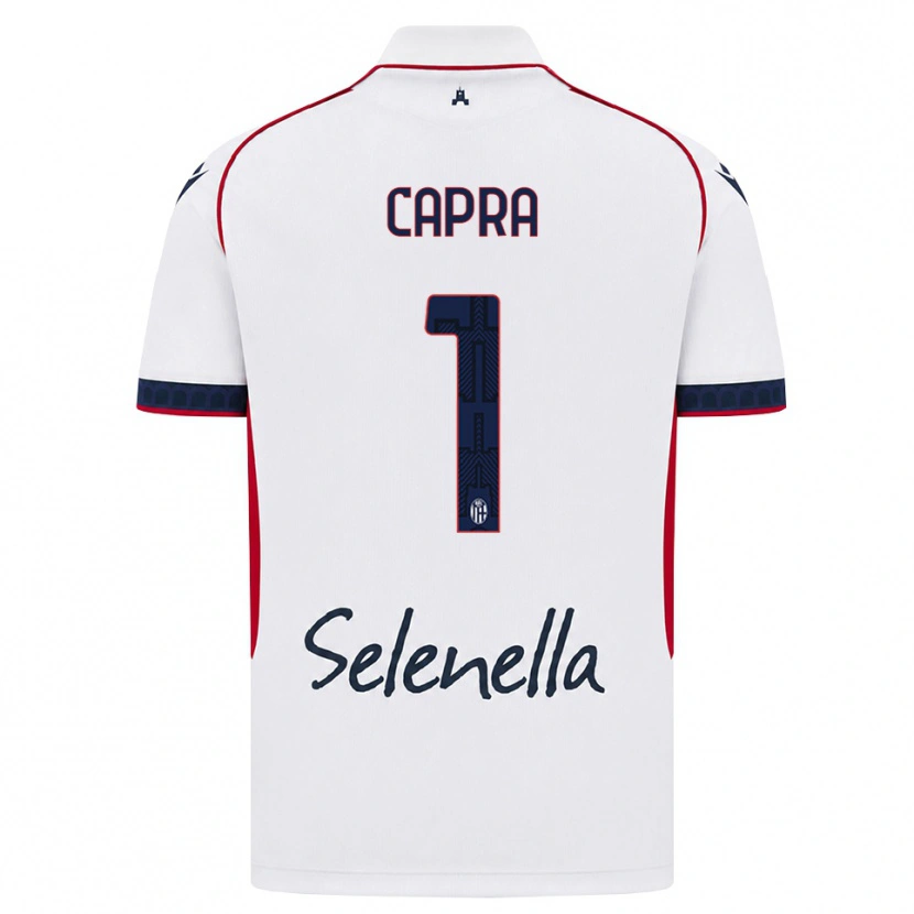 Danxen Mujer Camiseta Daniel Capra #1 Blanco Rojo Azul Real 2ª Equipación 2026/27 La Camisa México
