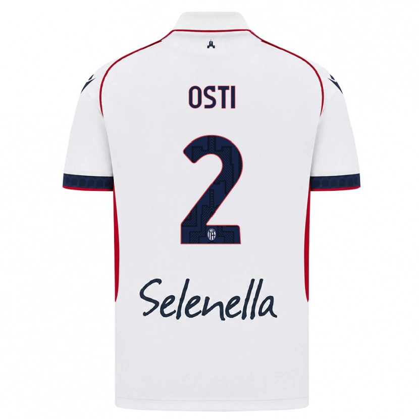 Danxen Mujer Camiseta Gabriele Osti #2 Blanco Rojo Azul Real 2ª Equipación 2026/27 La Camisa México