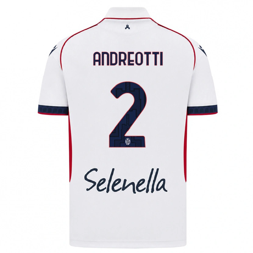Danxen Mujer Camiseta Matteo Andreotti #2 Blanco Rojo Azul Real 2ª Equipación 2026/27 La Camisa México