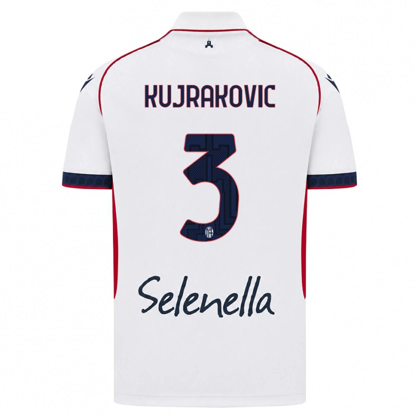 Danxen Mujer Camiseta Minel Kujrakovic #3 Blanco Rojo Azul Real 2ª Equipación 2026/27 La Camisa México
