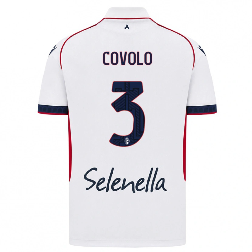 Danxen Mujer Camiseta Giovanni Covolo #3 Blanco Rojo Azul Real 2ª Equipación 2026/27 La Camisa México