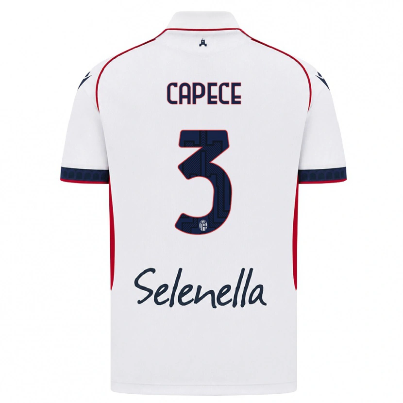 Danxen Mujer Camiseta Matteo Capece #3 Blanco Rojo Azul Real 2ª Equipación 2026/27 La Camisa México