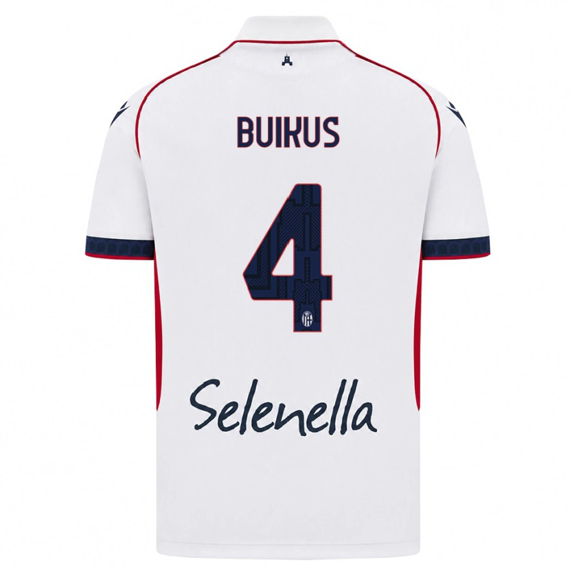 Danxen Mujer Camiseta Adomas Buikus #4 Blanco Rojo Azul Real 2ª Equipación 2026/27 La Camisa México