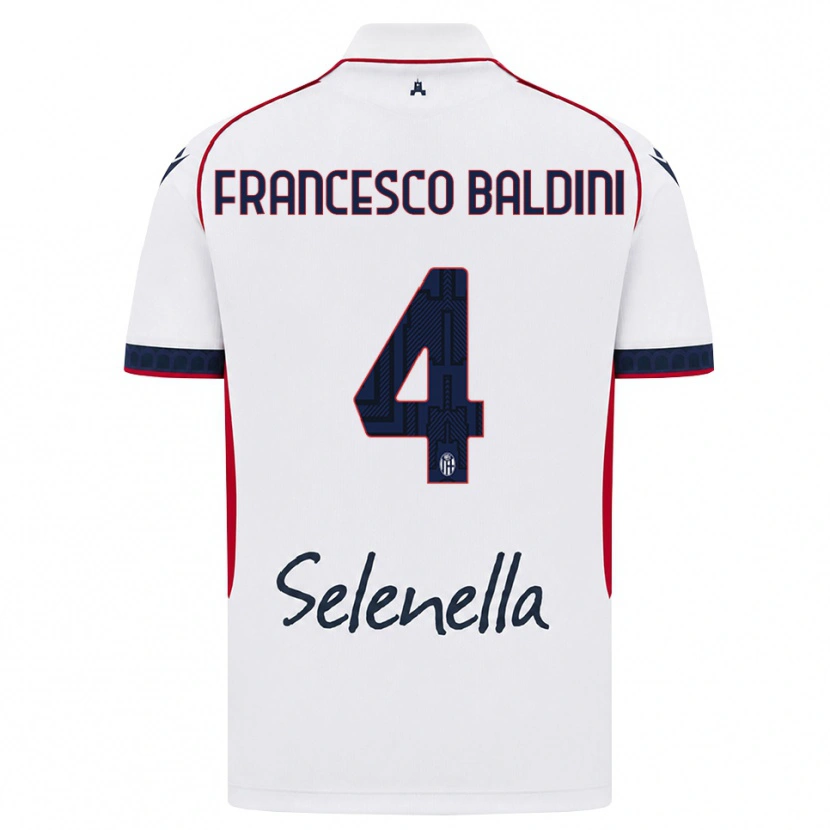 Danxen Mujer Camiseta Giovanni Francesco Baldini #4 Blanco Rojo Azul Real 2ª Equipación 2026/27 La Camisa México