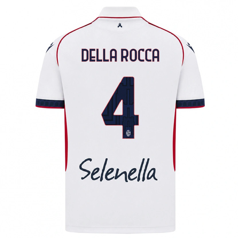 Danxen Mujer Camiseta Manuel Della Rocca #4 Blanco Rojo Azul Real 2ª Equipación 2026/27 La Camisa México