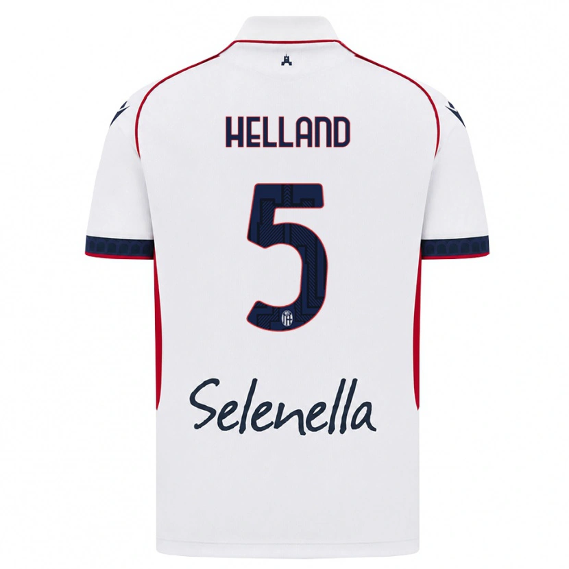 Danxen Mujer Camiseta Eivind Helland #5 Blanco Rojo Azul Real 2ª Equipación 2026/27 La Camisa México
